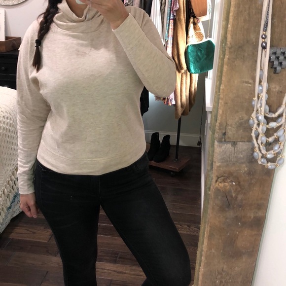Avia small cowl neck cozy crop athleisure sweater - Picture 2 of 4